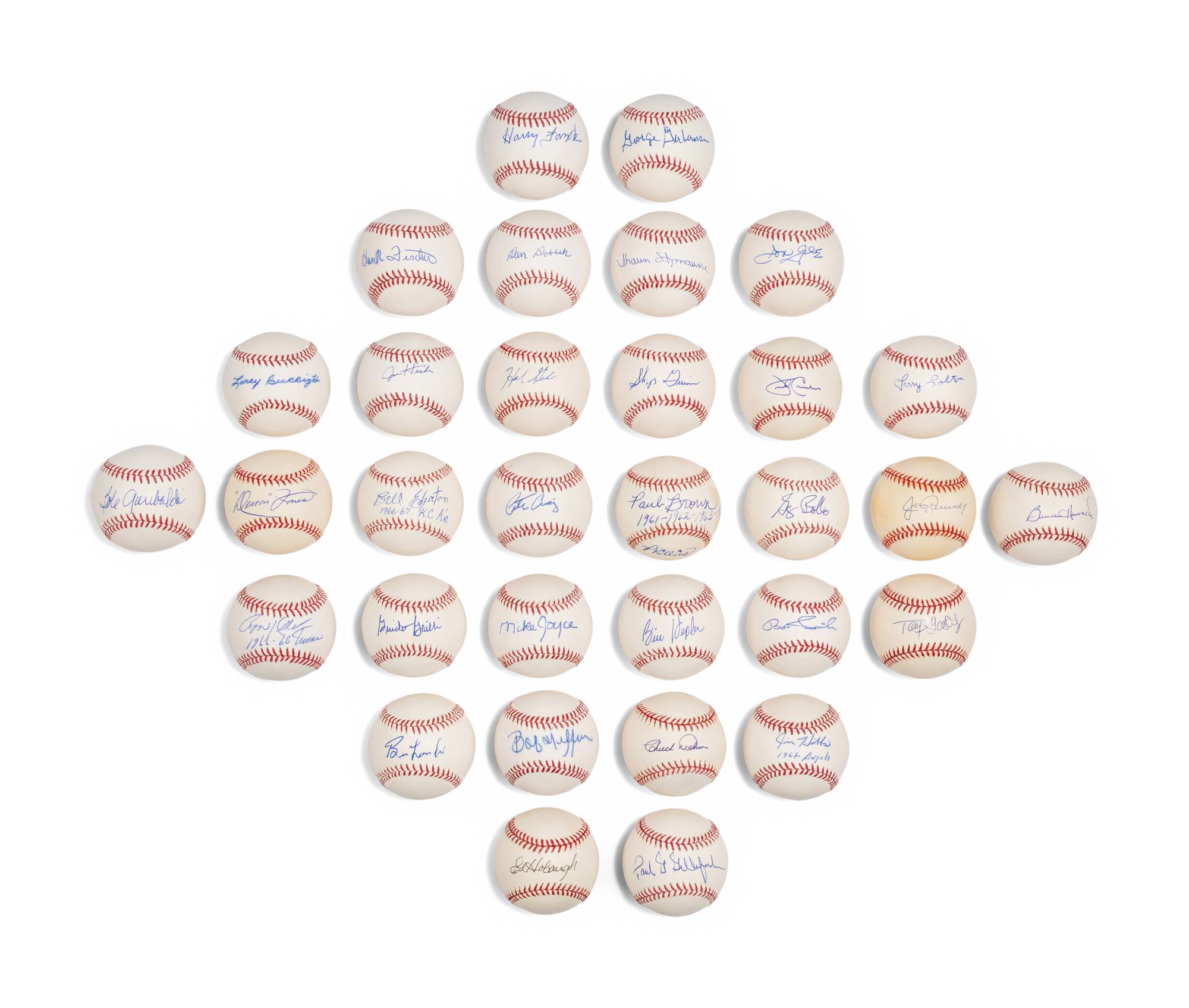Bases Loaded Signed Autograph Baseball Group No. 86