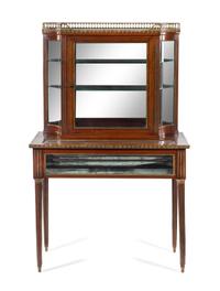 A Louis XVI Style Mahogany Vitrine Table