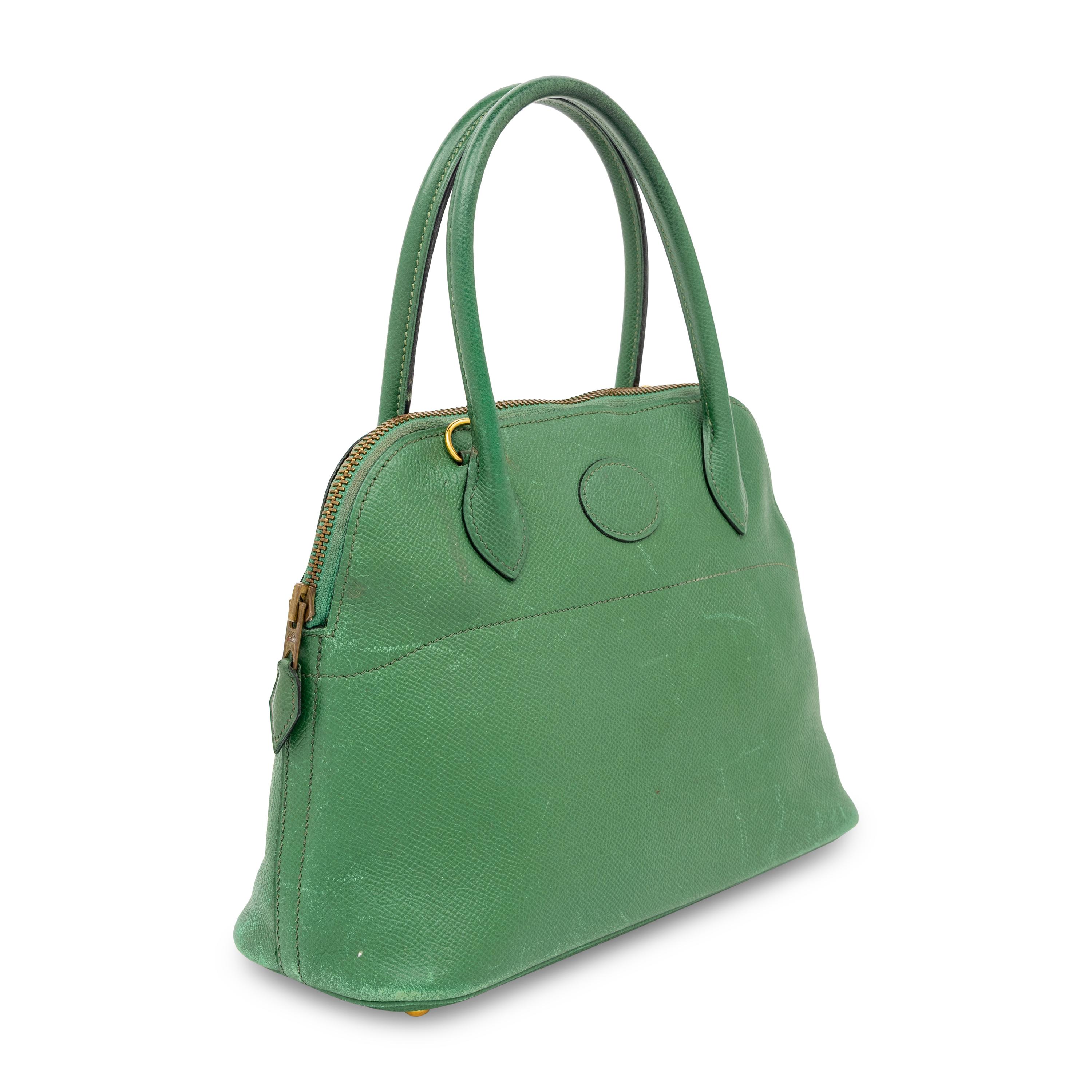 Hermès, Bolide 27 in Green Epsom