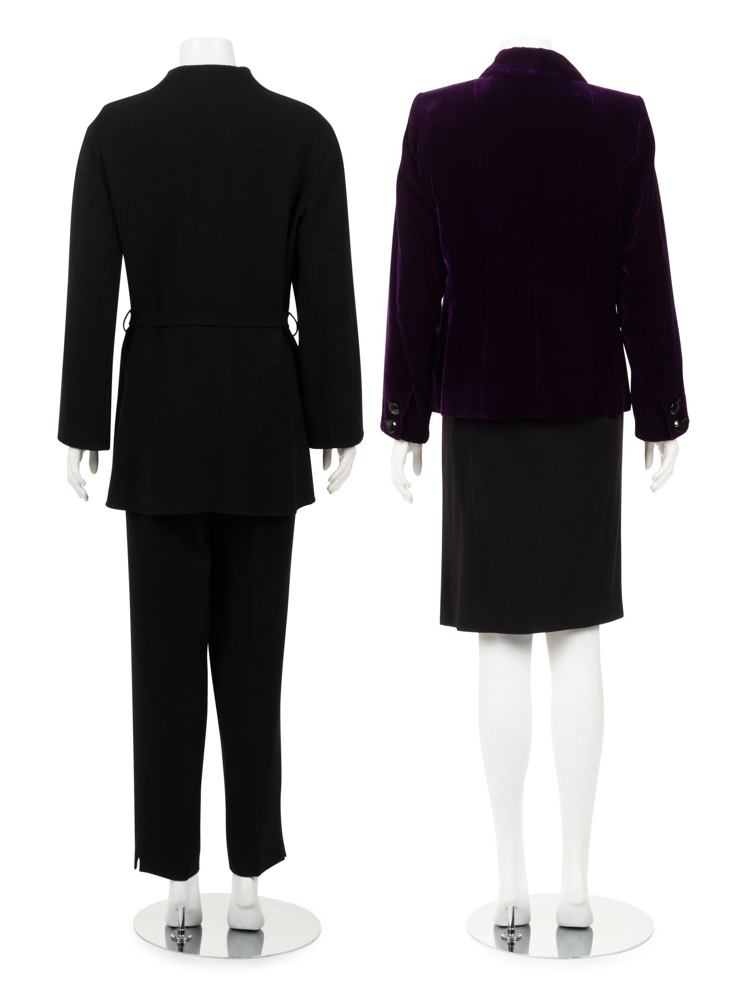 Three Designer Ensembles: Two Ralph Rucci and One YSL, 2000s
