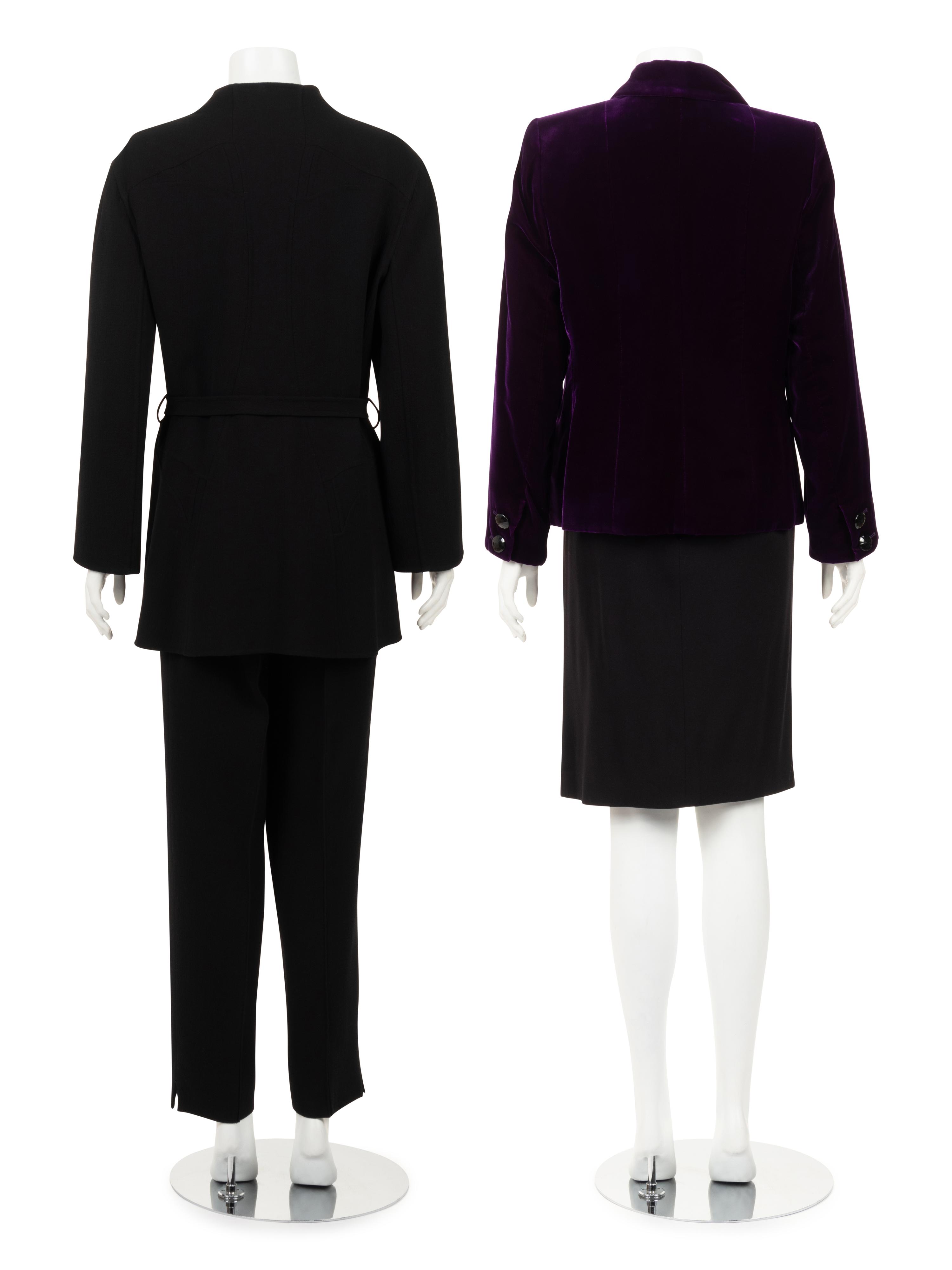 Three Designer Ensembles: Two Ralph Rucci and One YSL, 2000s