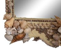 A French Shell Encrusted Framed Mirror — 20th Century