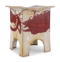 A Studio Ceramic Glazed Stool