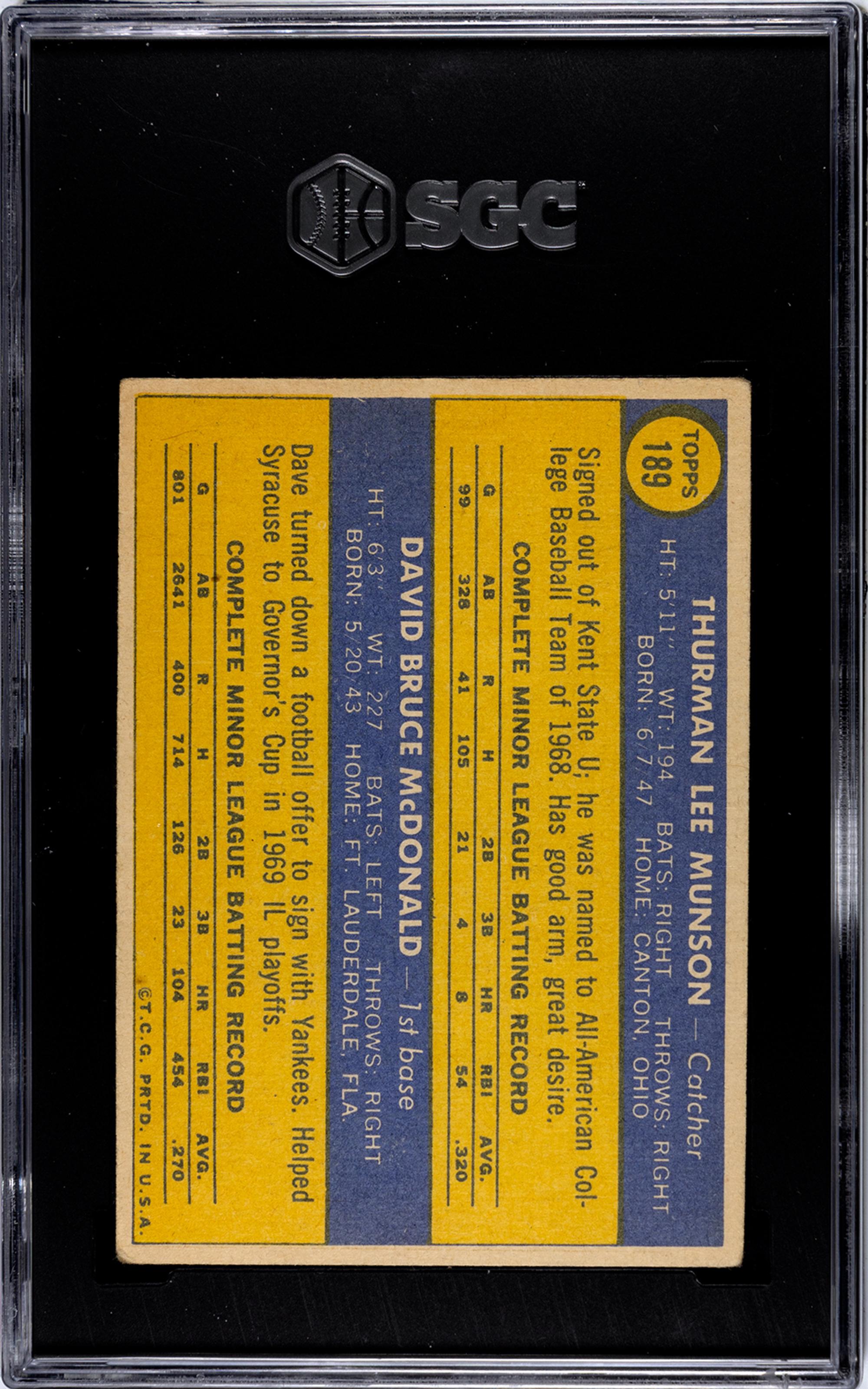 A Complete Set of 1970 Topps Baseball Cards Including SGC Graded Key Cards (720/720),