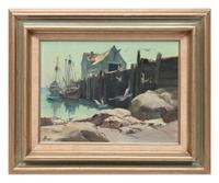 Harbor with Seagulls