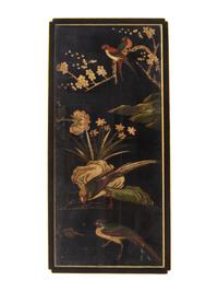 A Japanese Lacquer Panel-Inset Low Table