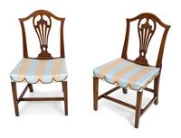 A Set of Four George III Style Mahogany Dining Chairs