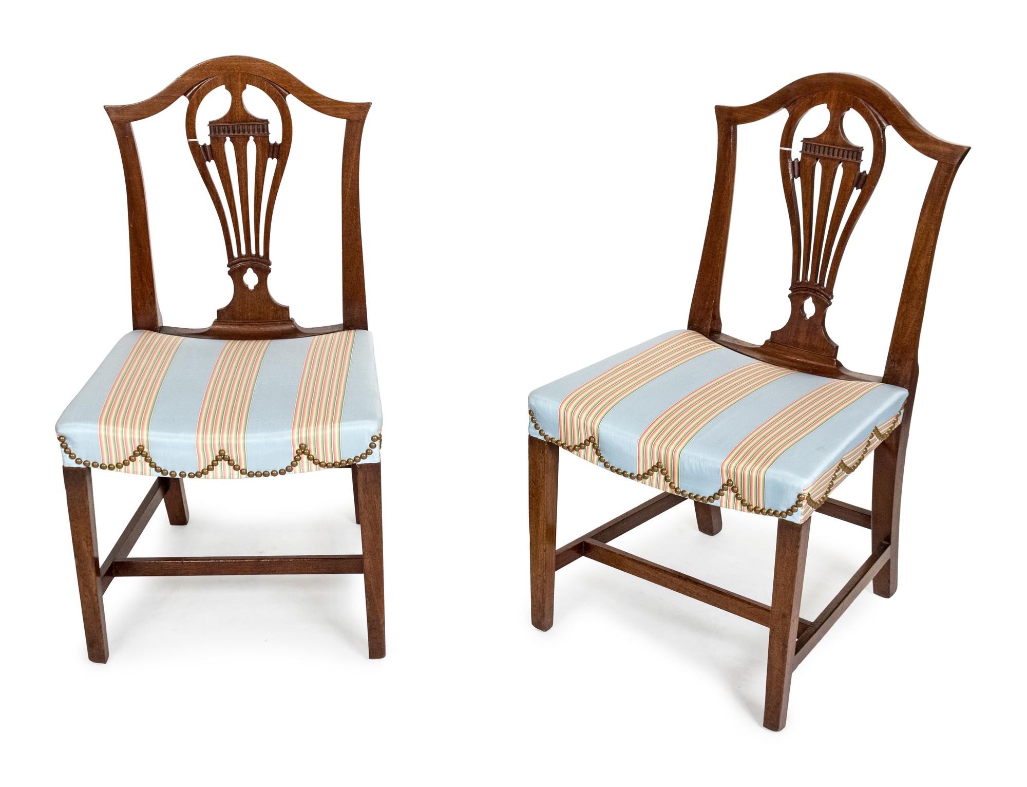 A Set of Four George III Style Mahogany Dining Chairs