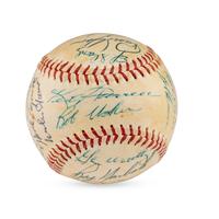 A 1957 Cleveland Indians Team Signed Autograph Baseball (PSA Letter of Authenticity)