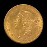 A United States 1858-S Liberty Head $20 Gold Coin