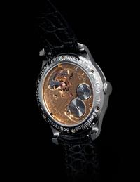 A RARE AND IMPORTANT F.P. JOURNE, PLATINUM 'TOURBILLON SOUVERAIN BLACK LABEL' WATCH