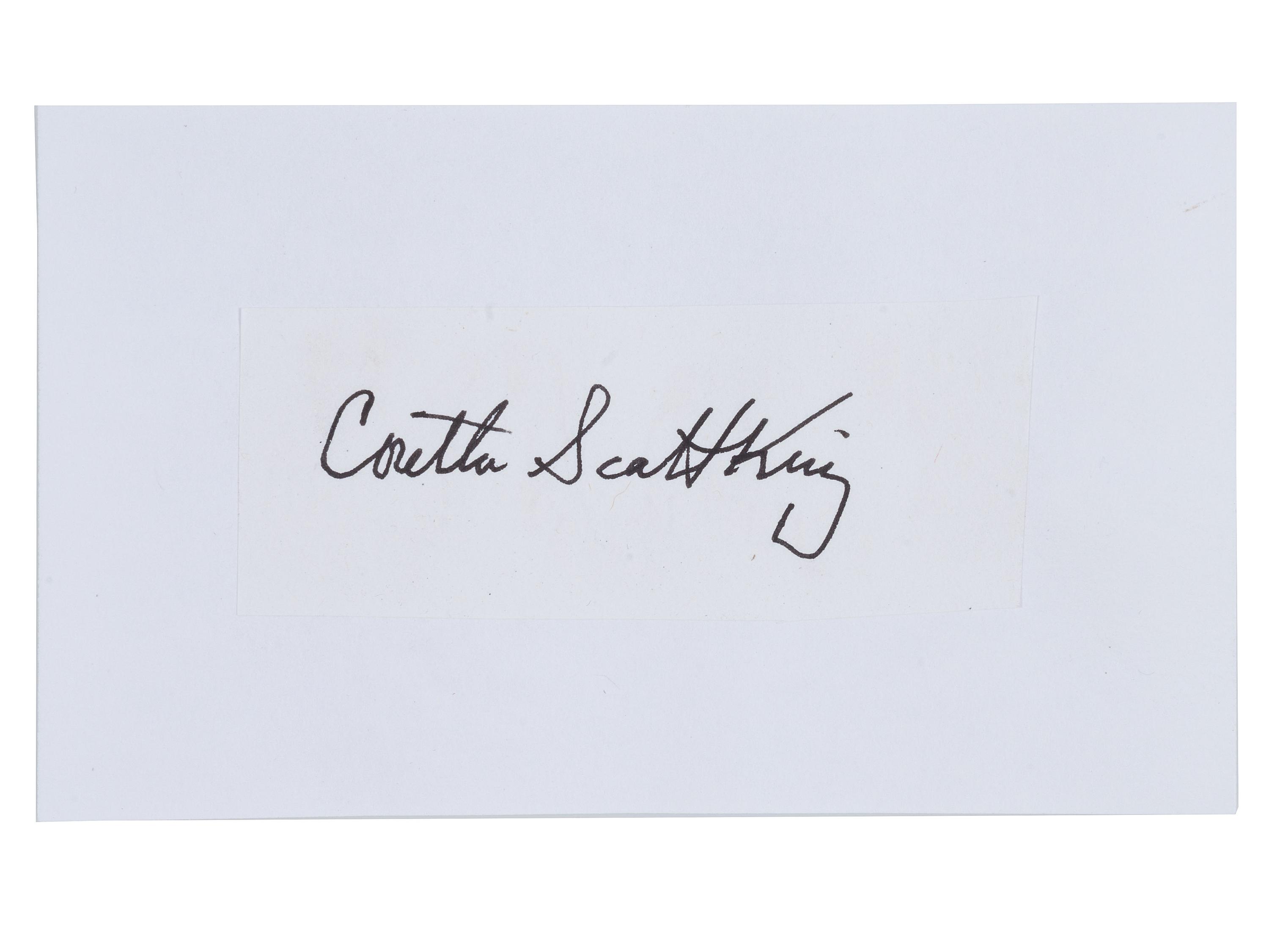 KING, Martin Luther, Jr. (1929-1968), and KING, Coretta Scott (1927-2006). A group of 2 clipped signatures.
