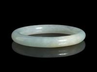 A Transparent Pale Celadon Jadeite Bangle