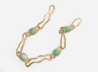 An 18K Yellow Gold and Turquoise Necklace by Angela Cummins for Tiffany & Co.