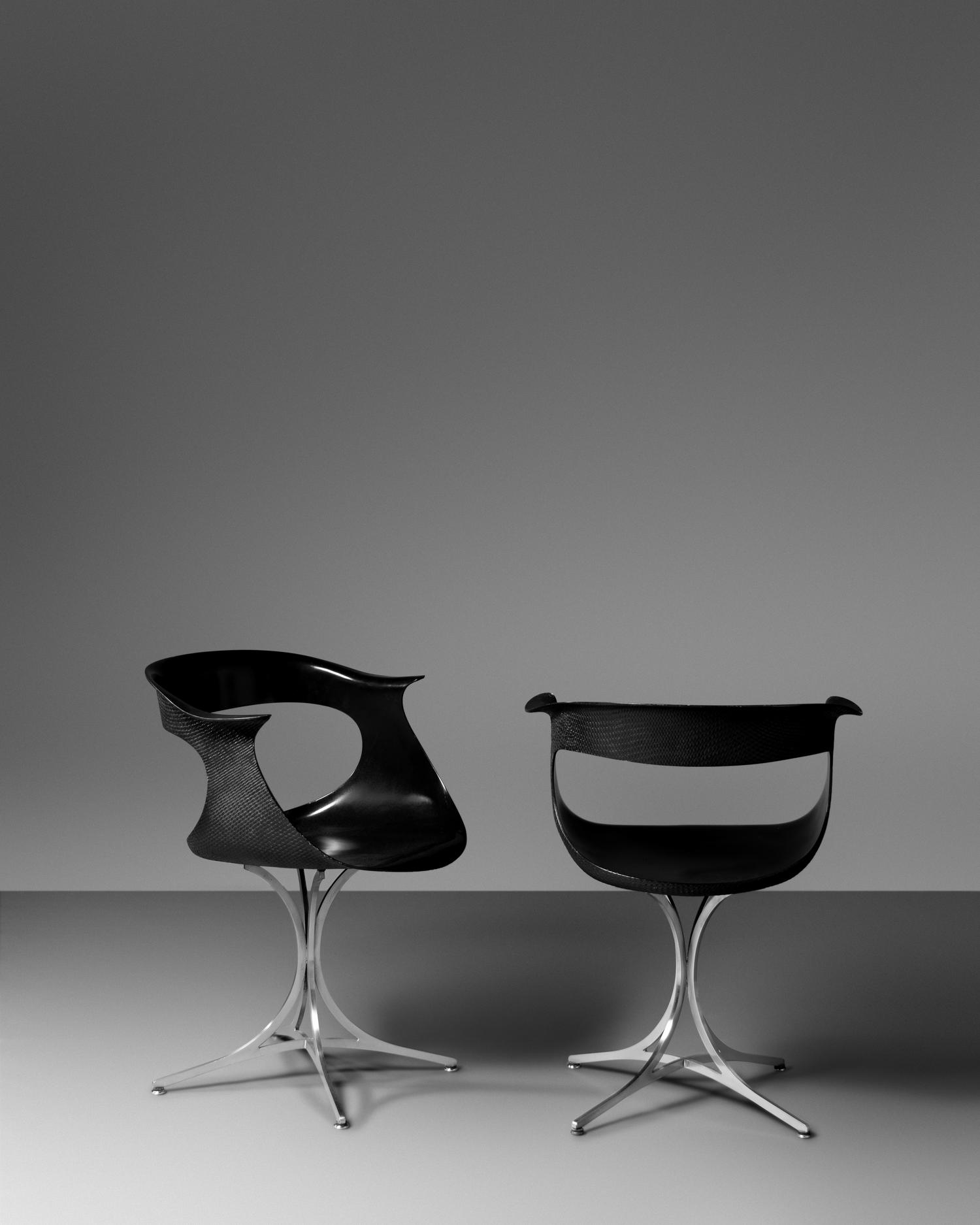Pair of Lotus Chairs, Laverne Originals, USA