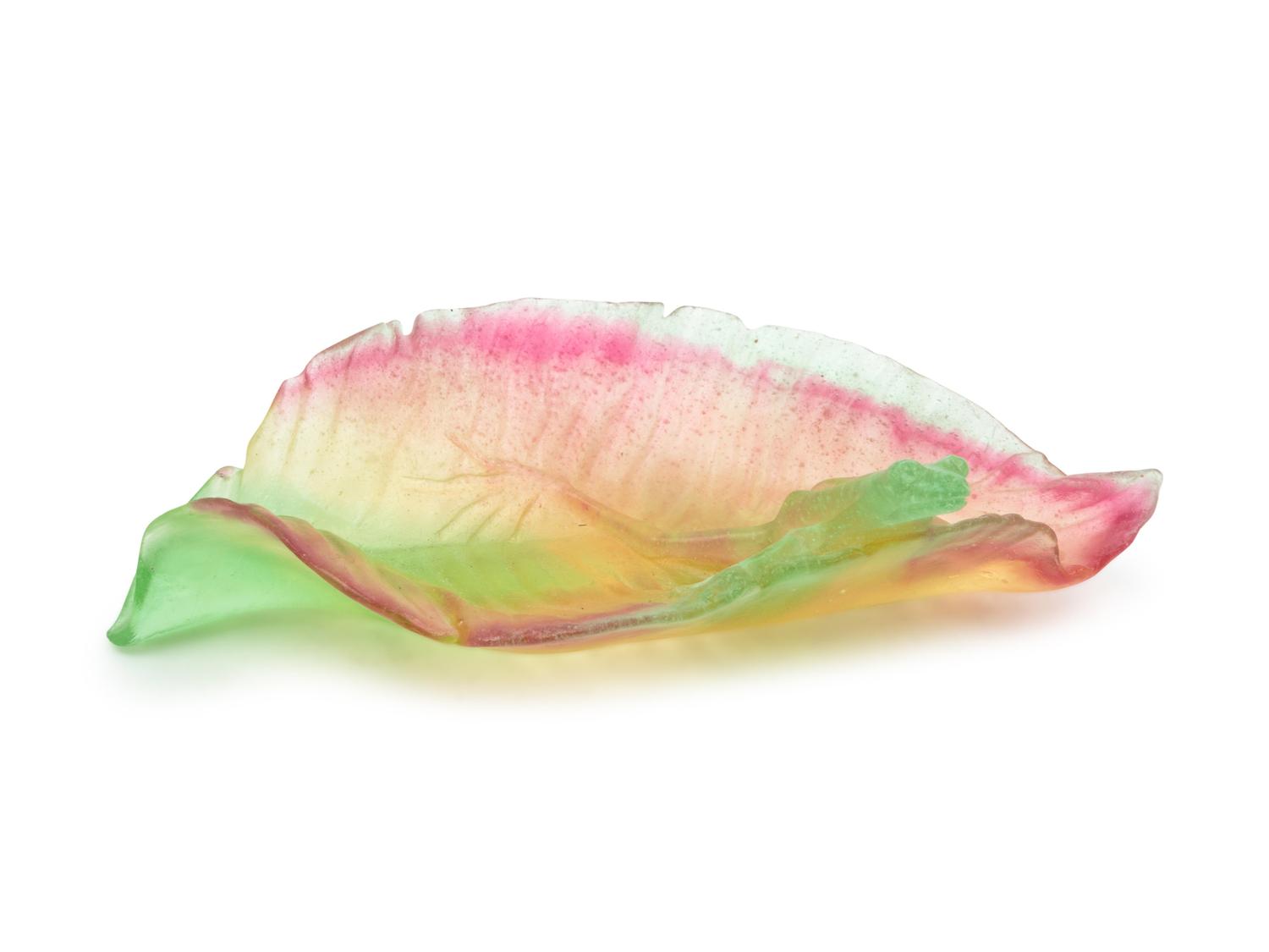 Leaf with Reptile Figurine