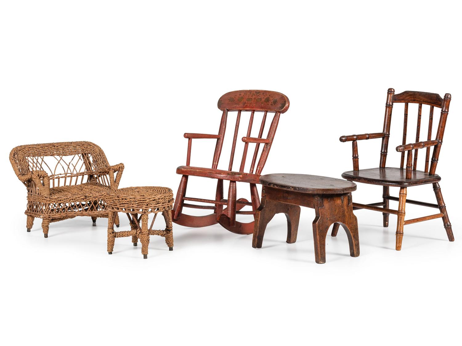 A Group of Doll Furniture