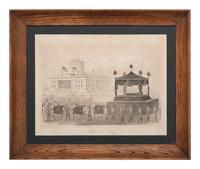 [LINCOLN, Abraham (1809-1865)]. RUGER, Albert, artist. Funeral Car Used at the Obsequies of the Late President Lincoln . Cincinnati, OH: Ehrgott, Forbiger & Co., 1865.