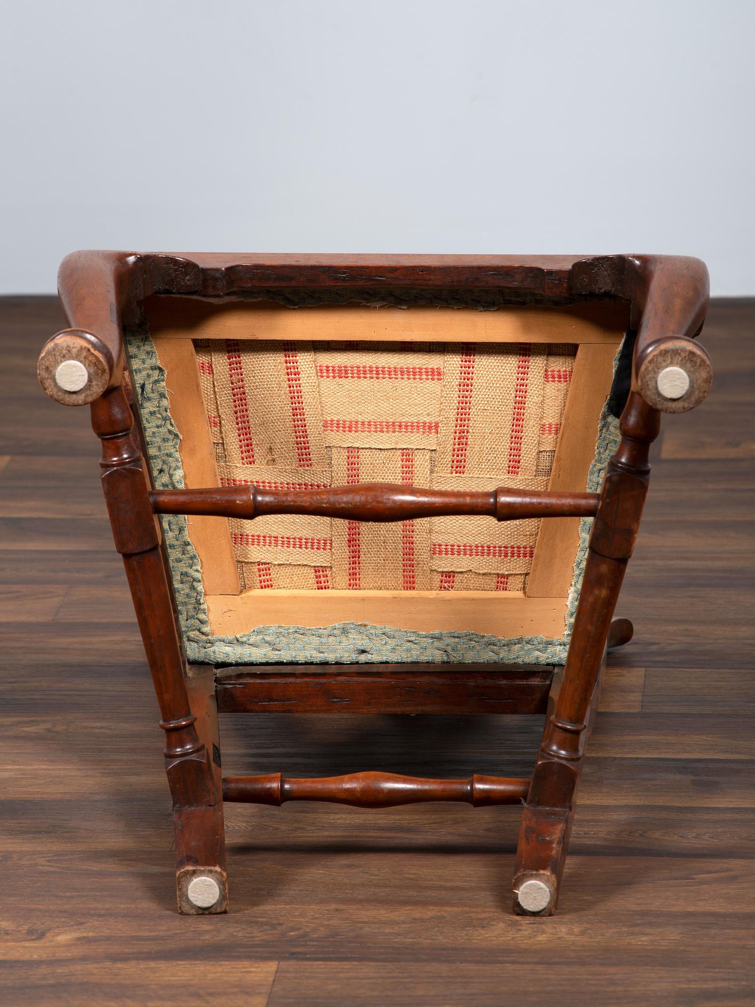 A Chippendale Walnut Fiddle Back Side Chair
