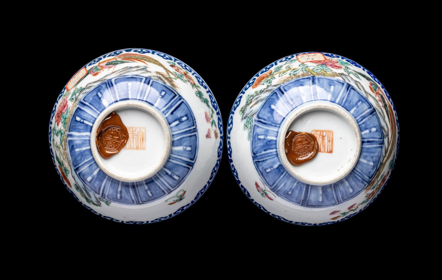 Two Pairs of Chinese Blue and White Porcelain Wares