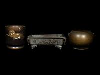 Three Japanese Bronze Articles