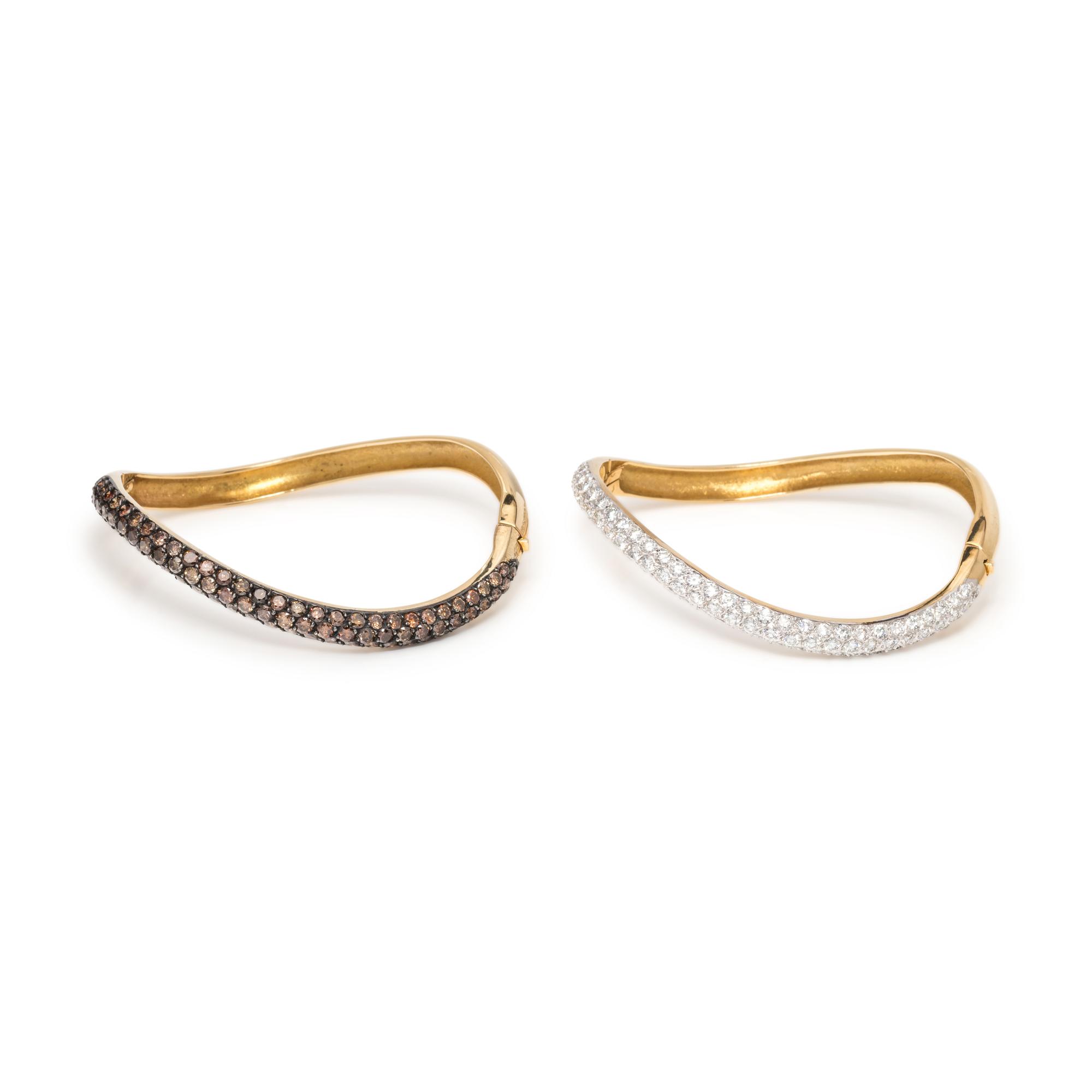 GIOIA, DIAMOND AND COLORED DIAMOND BANGLES