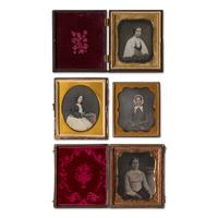 [Early Photography] Group of 26 Sixth Plate Daguerreotypes of Women