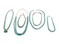 Pueblo Rolled Turquoise Necklaces