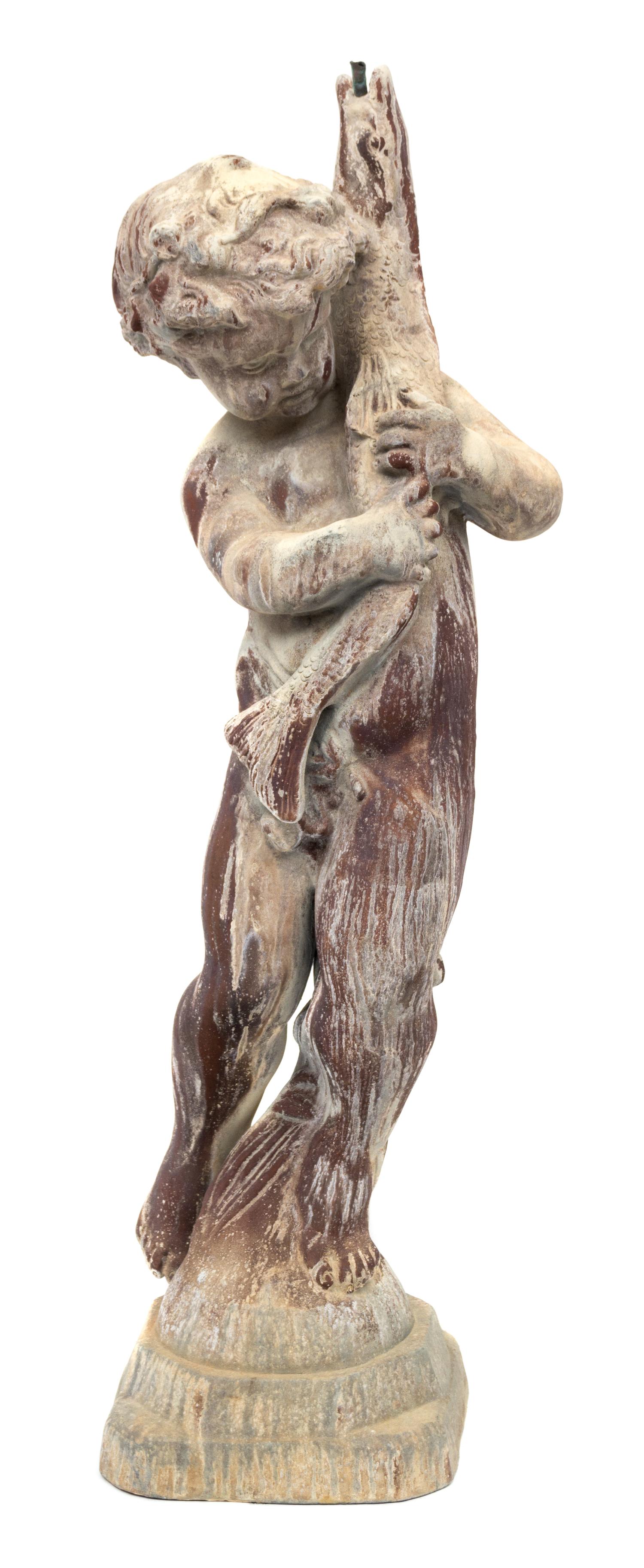 A Cast Resin Fountain Figure Height 39 1/2 inches. — 20TH CENTURY