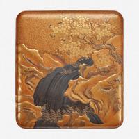 A finely-decorated Japanese lacquer writing box 日本莳绘文具盒 18th/19th Century ???????