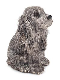 A Buccellati Silver Furry Dog Figure