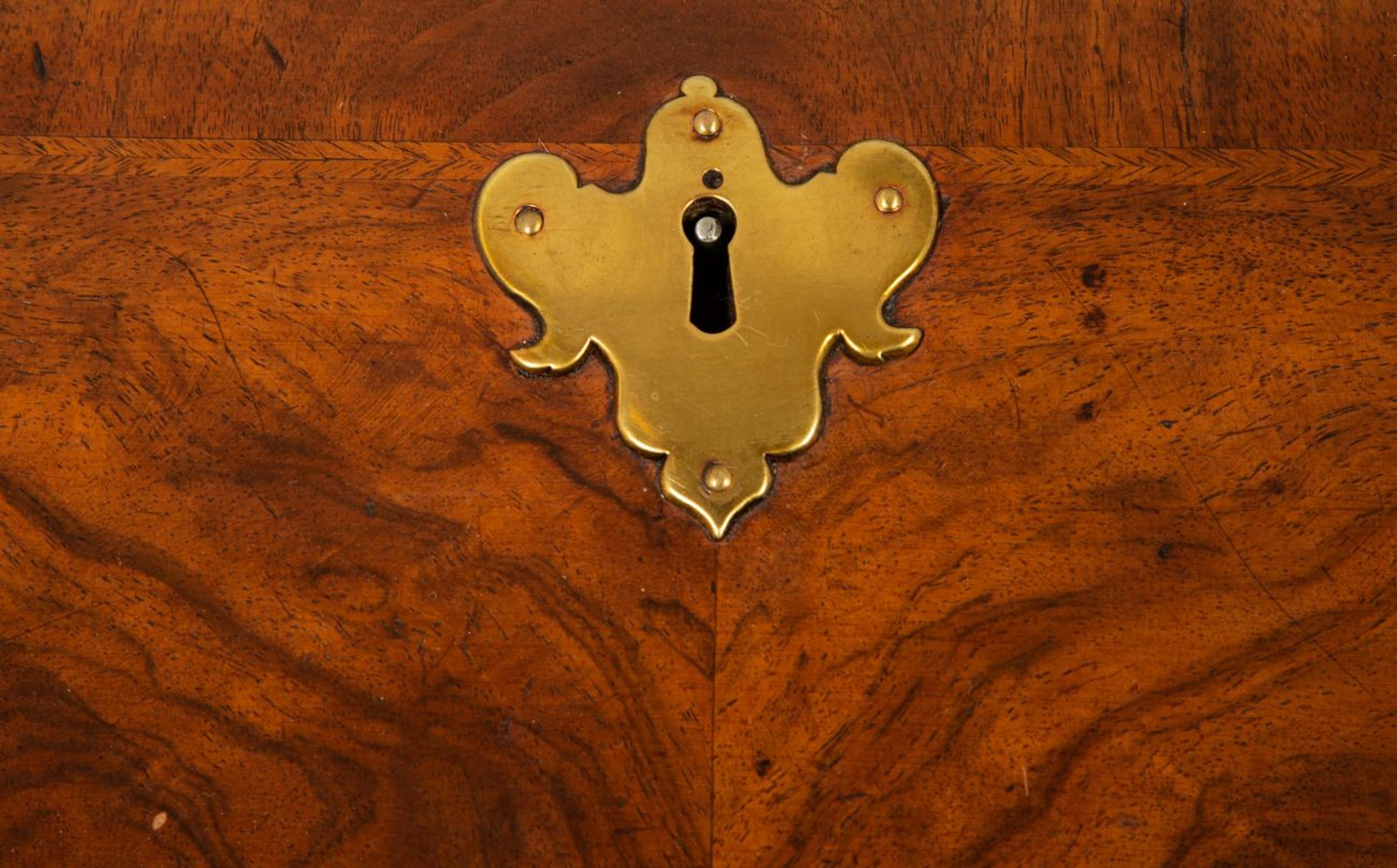 A George II Walnut Slant Front Desk — LATE 18TH/EARLY 19TH CENTURY