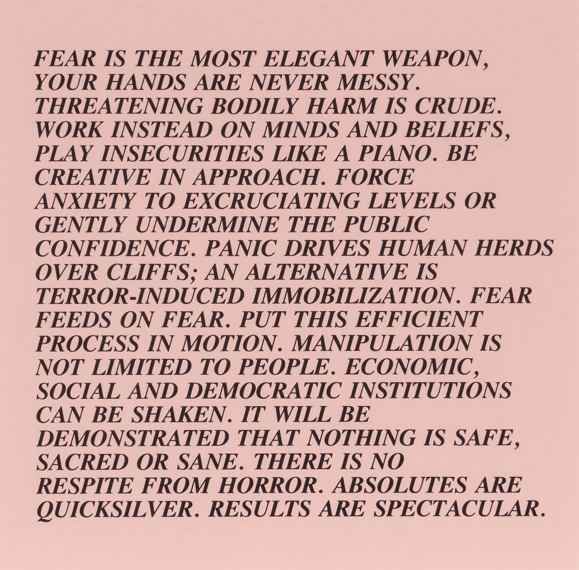 Jenny Holzer (American, b. 1950) — Inflammatory Essays (set of twelve), 1979-82