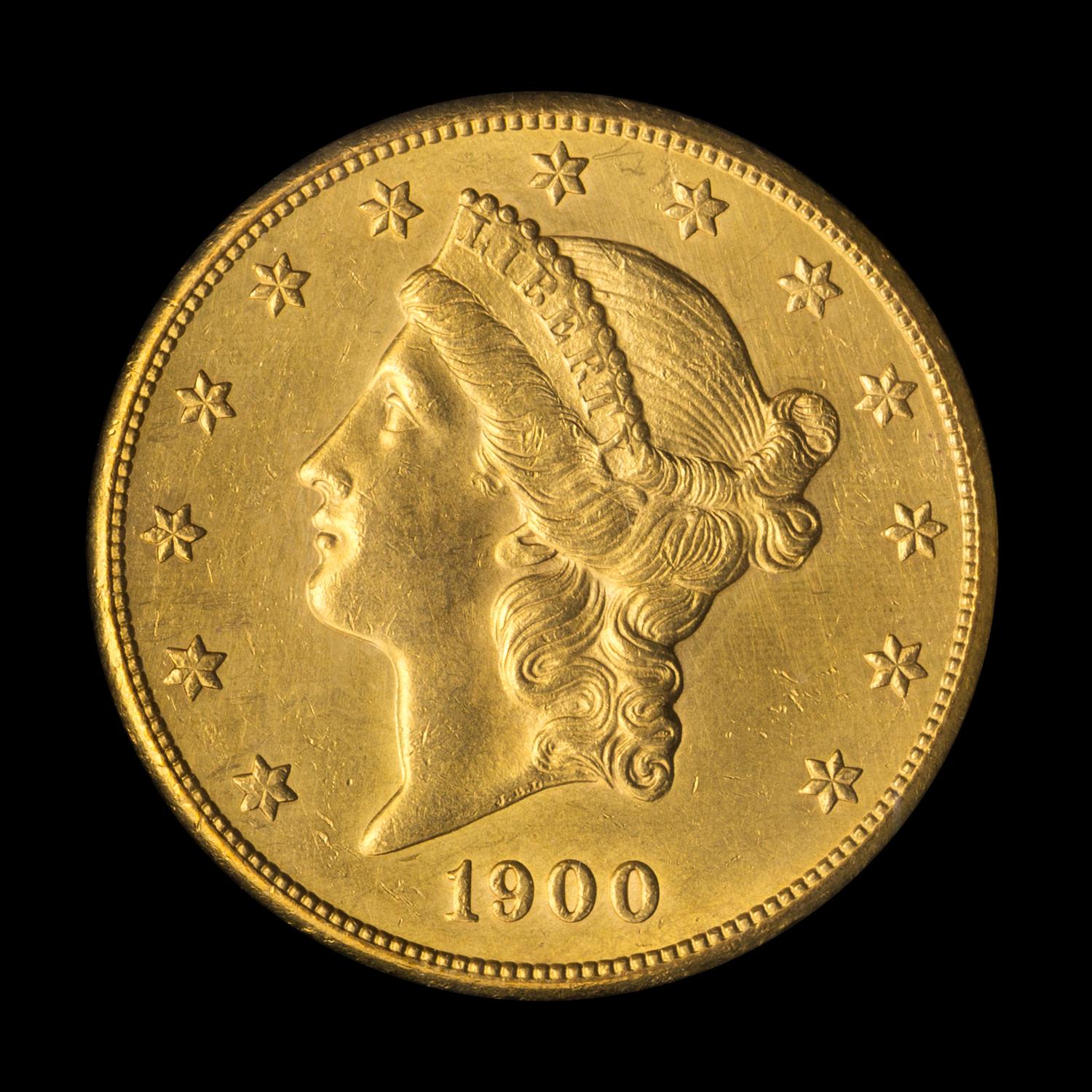 A United States 1900-S Liberty Head $20 Gold Coin