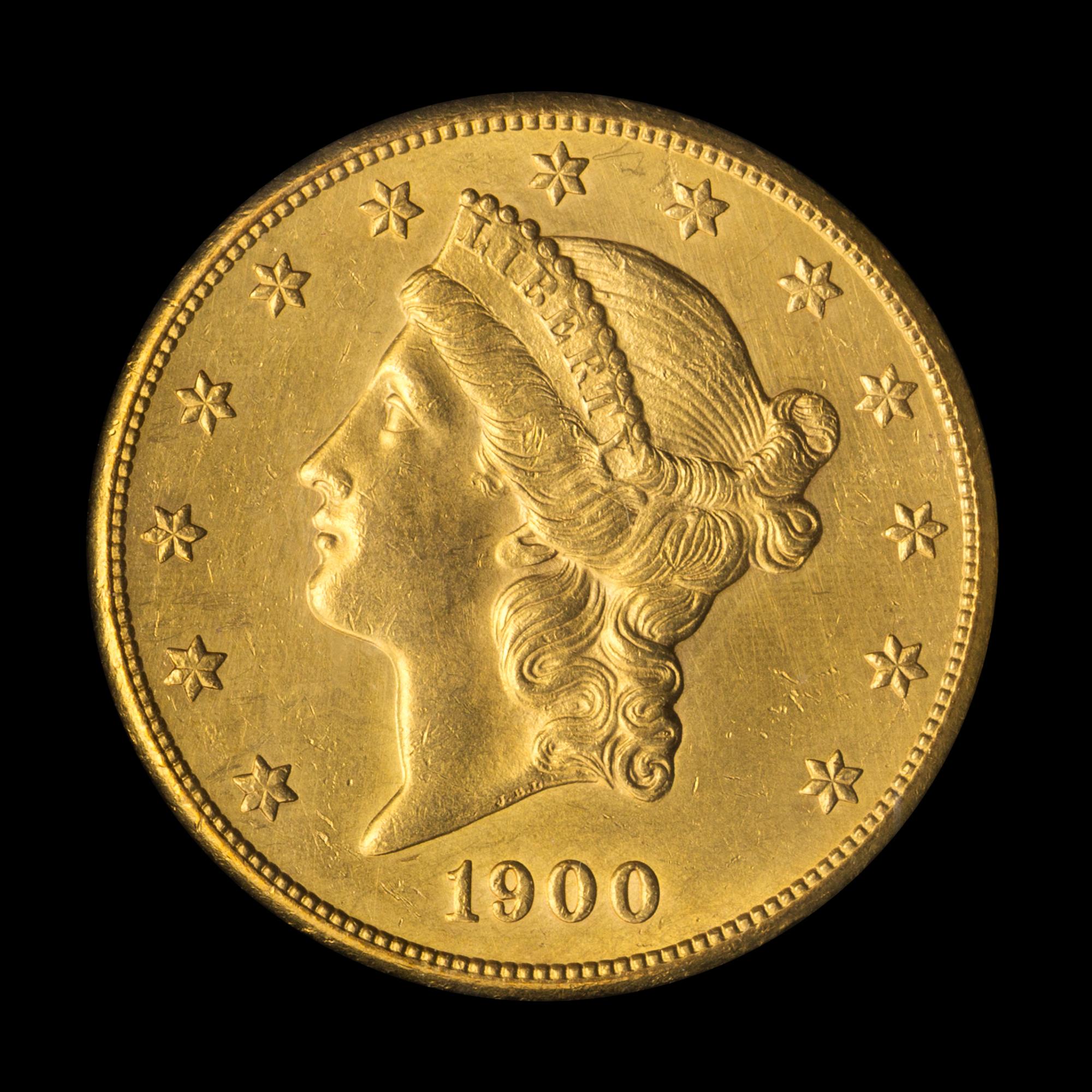 A United States 1900-S Liberty Head $20 Gold Coin