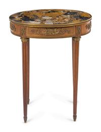A Louis XVI Style Gilt Metal Mounted Side Table