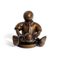 Tom Otterness (American, b. 1952) — Man with Bowler on Penny , 1992