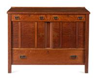 An Arts and Crafts Style Oak Cabinet