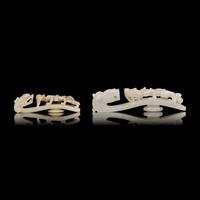 Two Chinese Jade "Dragons" Belthooks, Qing Dynasty 清 玉龍鉤兩件