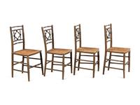 A Set of Four Victorian Style Painted Side Chairs