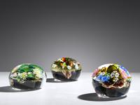 Collection of Three Root People Botanical Paperweight Works, 1994-97