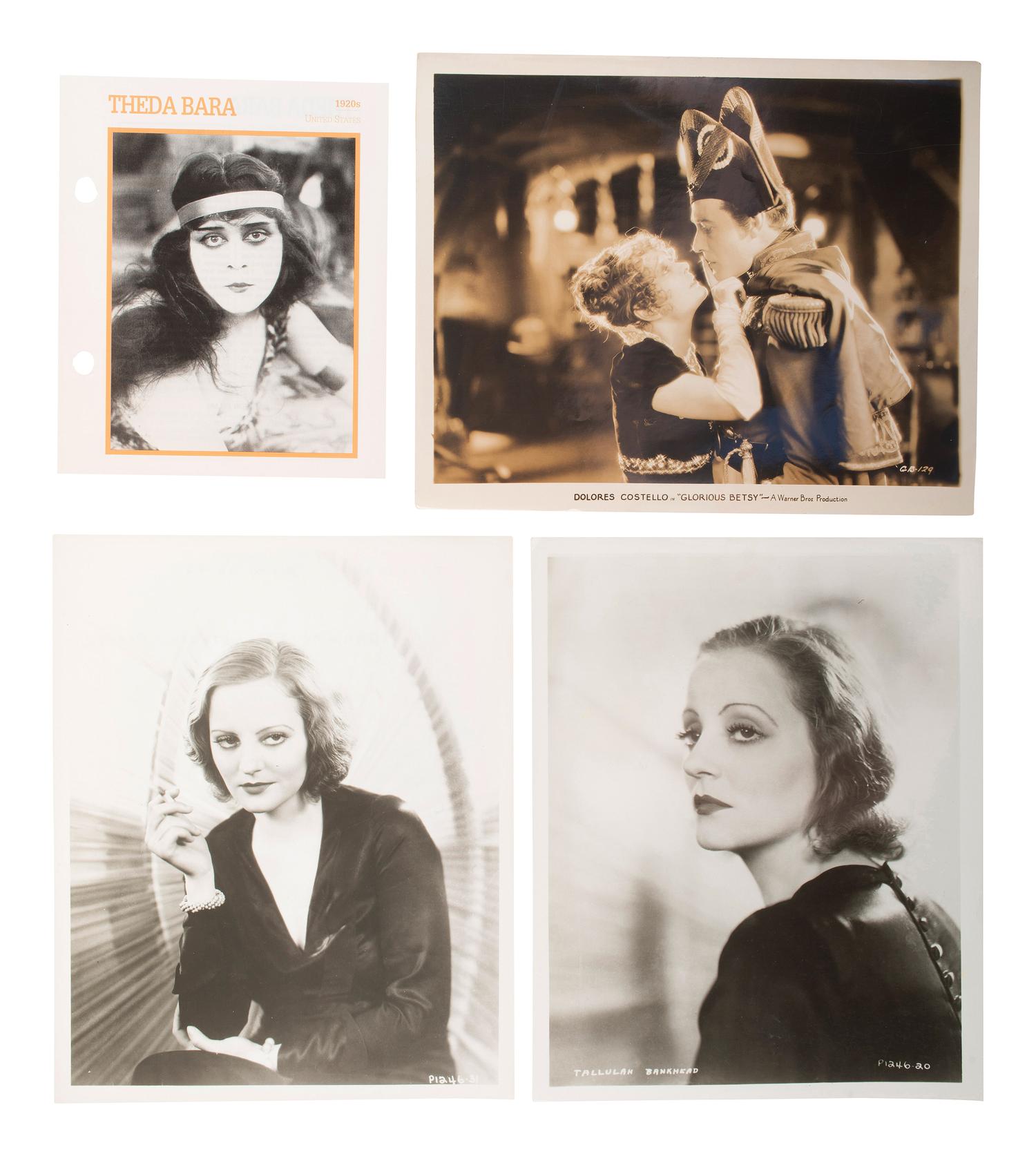 [HOLLYWOOD]. A collection of 110 publicity photographs of leading actors and actresses dating from the 1920s-1970s, including: