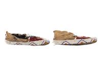 Northern Plains Beaded Hide Moccasins