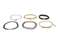 Six Designer Belts Including YSL, Valentino and Celine