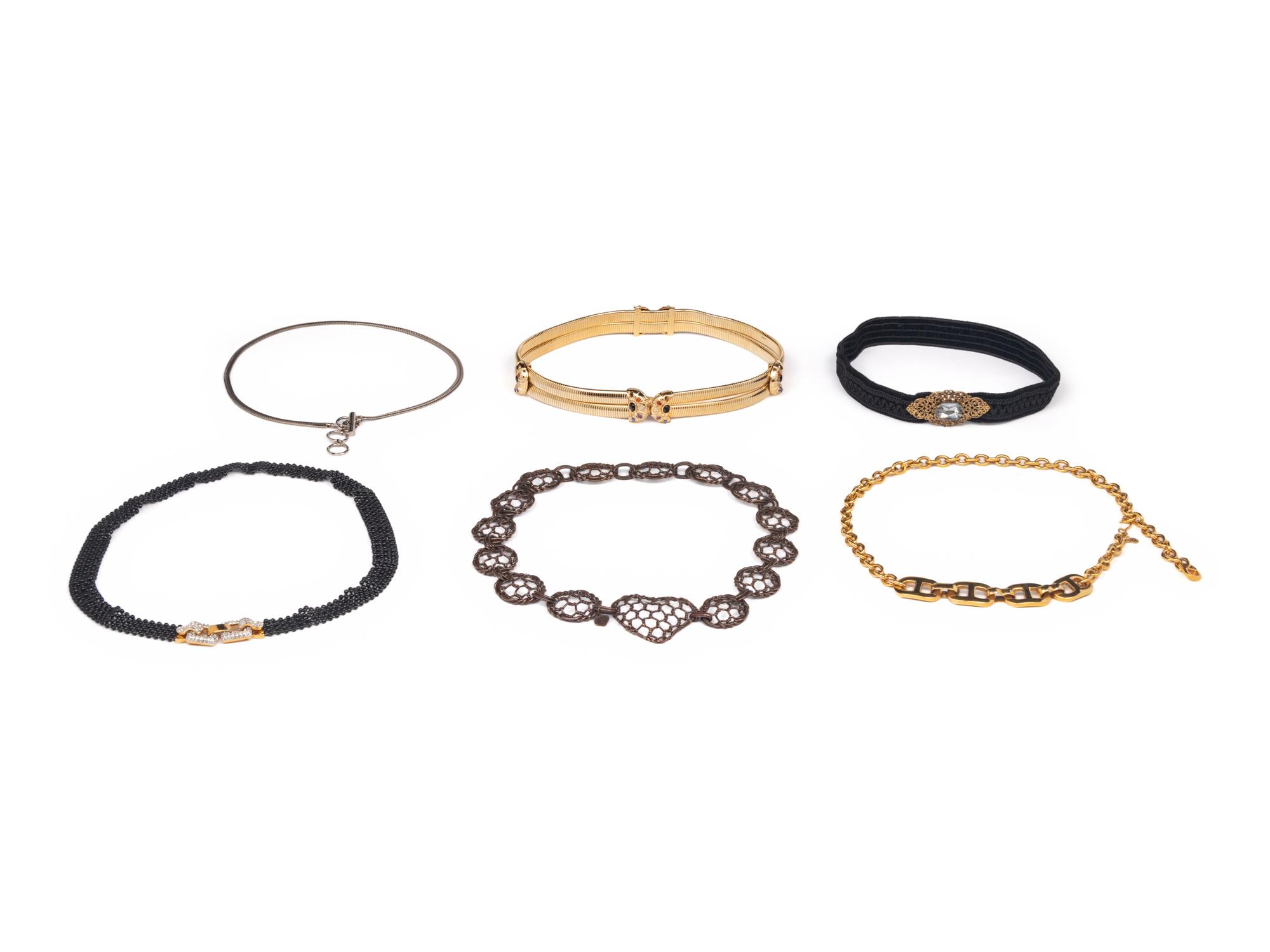 Six Designer Belts Including YSL, Valentino and Celine