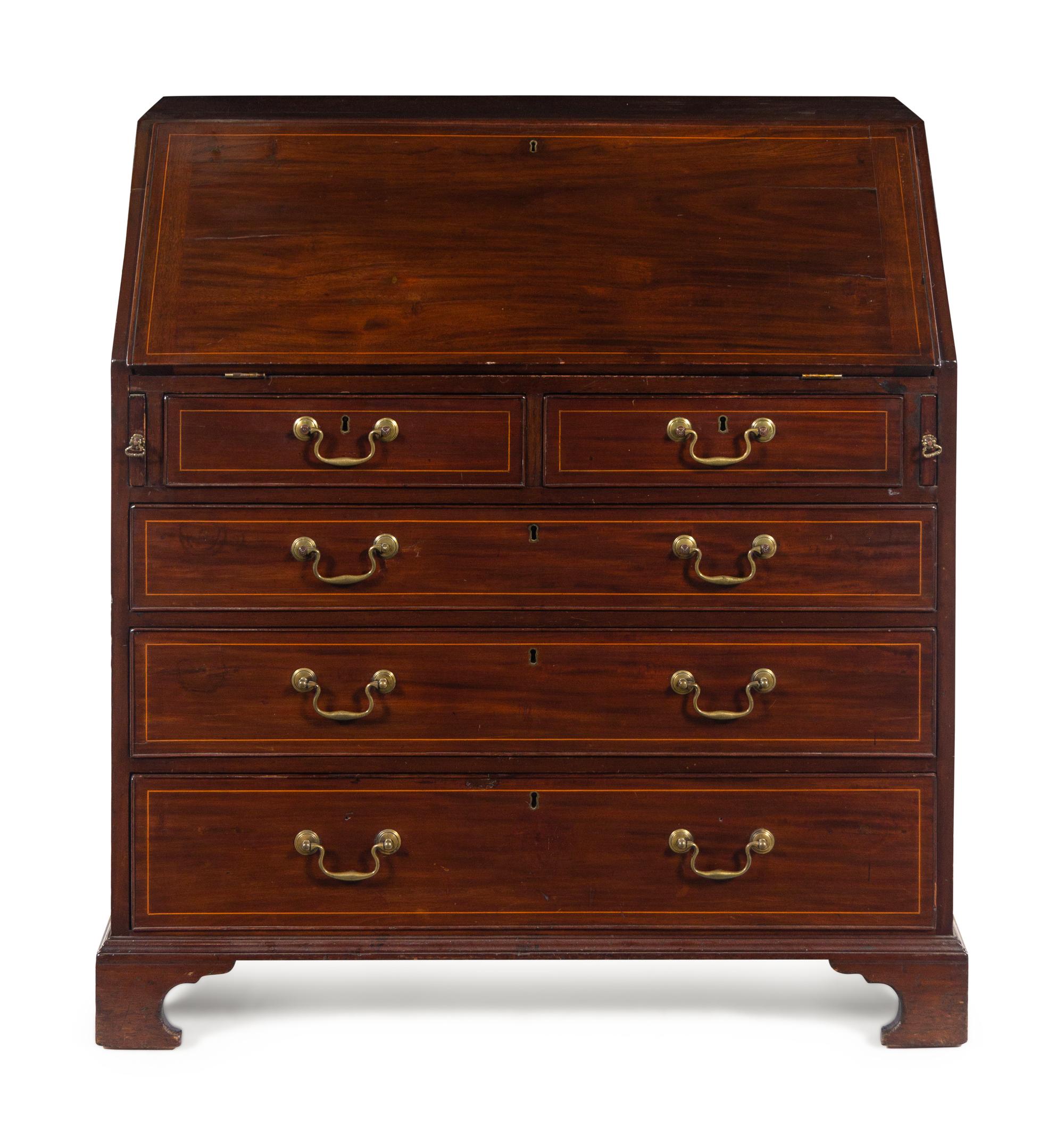 A Chippendale Mahogany Slant-Front Desk
