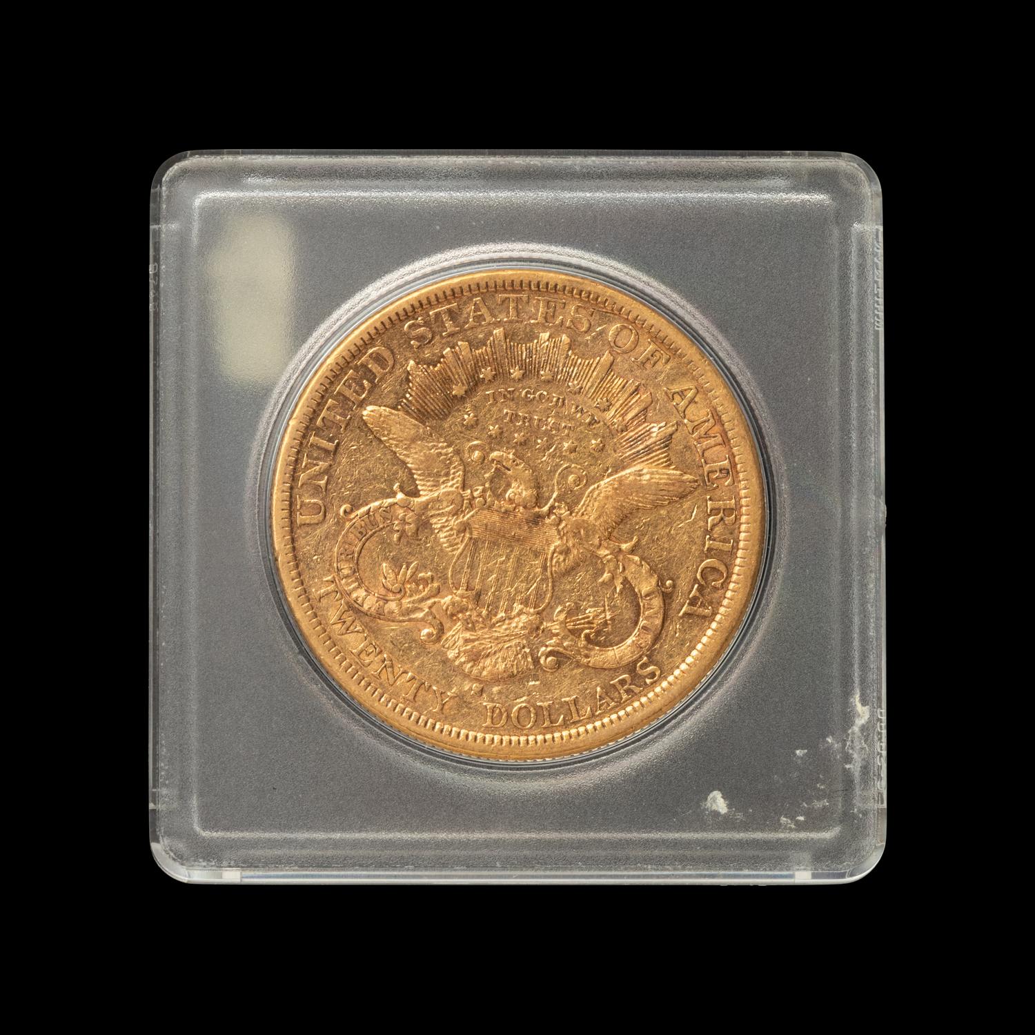 An 1877-S Liberty Head $20 Gold Coin