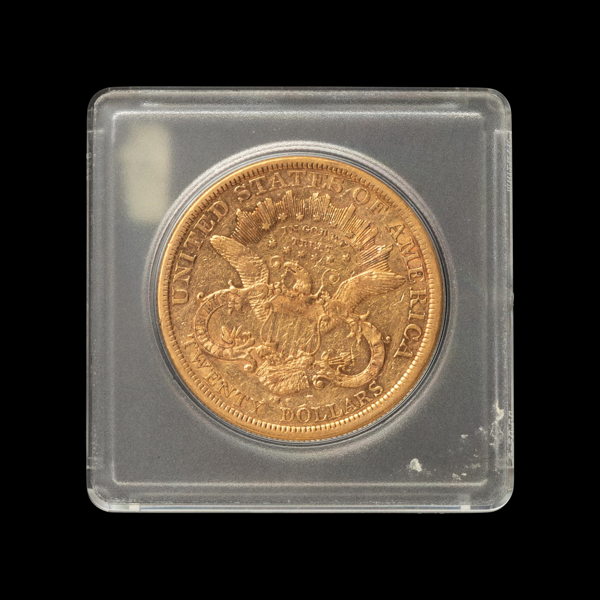 An 1877-S Liberty Head $20 Gold Coin