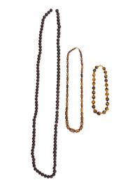 Three Strands of Chinese Beaded Necklaces