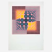 Victor Vasarely (Hungarian/French, 1906-1997) Jenge; together with a companion